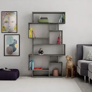 Decortie Karmato Bücherregal 96 x 25,5 x 168,5 cm Grau