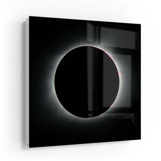 DEQORI Schlüsselkasten 'Sonnenfinsternis', Glas Schlüsselbox modern magnetisch beschreibbar weiß
