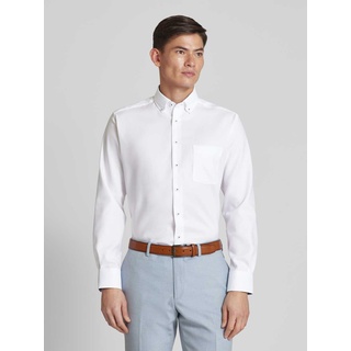 Regular Fit Business-Hemd mit Button-Down-Kragen, Weiss, 40