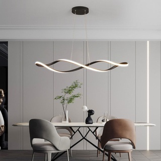 QAZPLM Kronleuchter, LED-Deckenleuchte Pendelleuchte, minimalistische wellenförmige Esstisch-Pendelleuchte