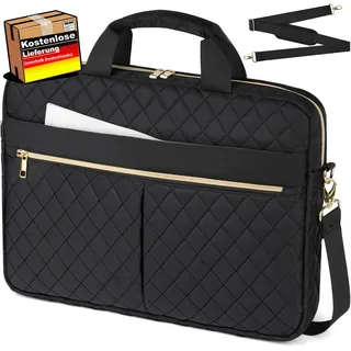 Laptoptasche Damen 15,6 Zoll Business waterproof mit Polster Reißverschluss Gepä