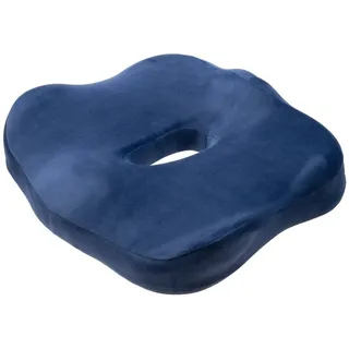 kamelshopping Sitzkissen Sitzkissen, ergonomisches mit Memory-Schaum, ideal bei Rückenschmerzen und Steißbeinbeschwerden, ca. 40 x 33 cm blau