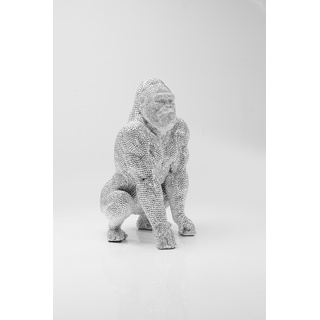 KARE DESIGN Deko-Figur Shiny Gorilla 61561 Spiegel Silber
