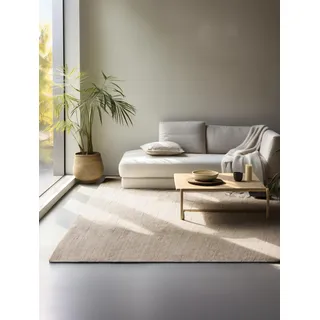 HANSE HOME "Dhaka Juteteppich", beige, B:60cm H:5mm L:90cm, Jute, Teppiche, Teppich, Läufer, handgewebt, Jute, Wolle, Natur, Wohnzimmer, Flur, Klassisch
