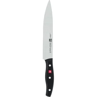 ZWILLING Twin Pollux Fleischmesser, Klingenlänge: 20 cm, Großes Klingenblatt, Rostfreier Spezialstahl/Kunststoff-Griff im Nietendesign, Schwarz
