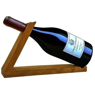Weinflaschenhalter aus amerikanischem Kirschholz für 1–3 Flaschen | Handgemachter Weinhalter Holz | Geschenkidee für Weinliebhaber | Weinständer | Weinflaschenhalterung | Flaschenhalter