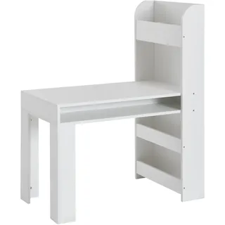 FineBuy Kinderschreibtisch FineBuy 90 x 50 x 110 cm Holz weiß