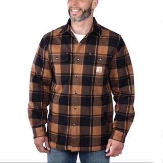 Carhartt Jacke Flannel Sherpa-Lined Shirt Jacket 105939 - carhartt brown - S