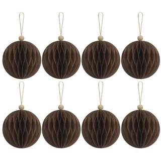 LuxusKollektion Weihnachtsbaumkugel Papier Weihnachtskugeln 8cm (1 St) braun