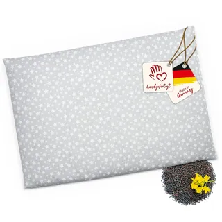 navango Körnerkissen Mikrowelle & Backofen, Hellgrau Sternmuster
