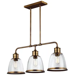Elstead Lighting, Kronleuchter, Hobson Kronleuchter E27 3-fach Gealtertes Messing