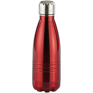 Rosenstein & Söhne Trinkflaschen: Doppelwandige Mini-Vakuum-Isolierflasche aus Edelstahl, 0,35 Liter (Thermo-Flasche, Isolierflasche für Kohlensäure, Flaschenhalter)