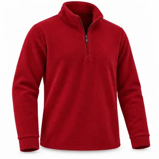 Brandsseller Herren Troyer mit Half-Zip Leichter Fleeceepullover mit Reißverschluss und Kragen, weich, bequem & atmungsaktiv, ideal für Freizeit & Alltag - 56