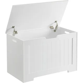 VASAGLE Schuhbank 76 x 40 x 48 cm weiß / wolkenweiß