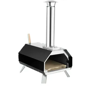Costway Outdoor-Pizzaofen, tragbarer Pizzaofen aus Edelstahl mit Pizzastein, Pizzaschaufel,