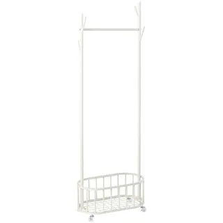 [en.casa] Risør Garderobenständer 70 x 36 x 147 cm Weiß