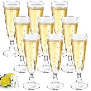 36 Pcs Champagnerflöten Aus Kunststoff, Champagnergläser Sektgläser Plastik Mehrweg, Wiederverwendbar Champagner Gläser, Sektglas Kunststoff Sektglas Sekt Sektkelch Für Hochzeiten & Partys, 150ml