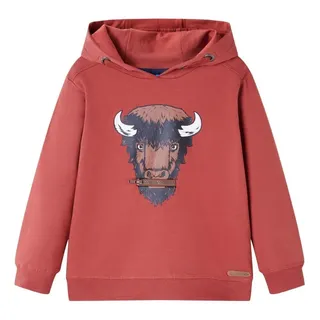 vidaXL Kinder-Kapuzenpullover Dunkelrot 128
