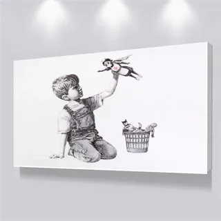 XIANGPEIFBH Banksy Game Changer Krankenschwester Tribute Leinwand Malerei Poster und Bilder Wandkunst für Büro Krankenhaus Wohnzimmer Schlafzimmer 70x120cm Ungerahmt