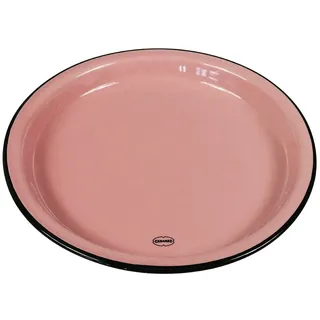 Capventure Frühstücksteller Teller Kuchenteller Frühstücksteller 22cm Keramik in Emaille-Optik rosa