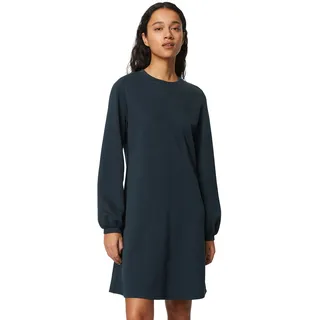 Jerseykleid MARC O'POLO "aus Interlock-Qualität" Gr. 44, Normalgrößen, blau Damen Kleider Freizeitkleider