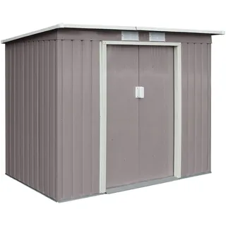 HATTORO Metallgerätehaus 2,13 x 1,3 m hellgrau
