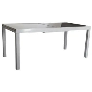 Gartentisch MERXX "Amalfi" Tische Gr. B/H/T: 90 cm x 75 cm x 120 cm, Tisch ausziehbar von 120cm - 180cm, grau (hellgrau) Klapptische je nach Variante auf 180-240cm ausziehbar