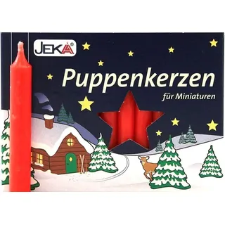 JEKA Spitzkerze Puppenkerzen - Durchmesser 10 mm weiß oder rot rot