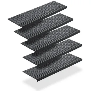 BigDean Stufenmatte 65 x 25 cm Schwarz