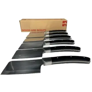 6er Set Comas Käsemesser Hackbeil Butterschneider Edelstahl Zermat