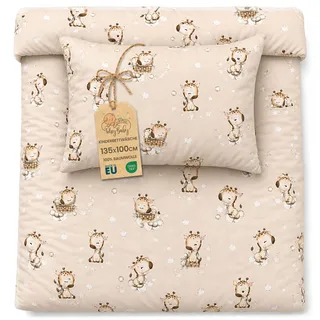 Kinderbettwäsche Baby Bettwäsche 100x135 cm aus Baumwolle - Kinder Set von Duvet Cover 100 x 135 und Kissenbezug 40x60 cm Junge und mädchen babybettwäsche bettbezug für Kleinkind Oeko-Tex