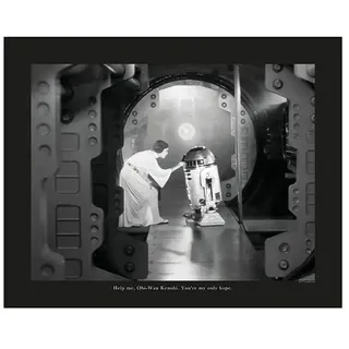 Komar Star Wars Poster Leia R2D2 Quote  (Star Wars, B x H: 70 x 50 cm)