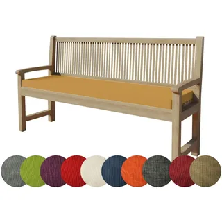 chilly pilley Bankkissen Bankauflage Polsterauflage Reißverschluss mit Schlaufen Kissen für Gartenbank Gartenbankauflage für Gartenmöbel Sitzkissen & Rückenkissen Outdoor (140 x 40 x 5 cm, Camel)