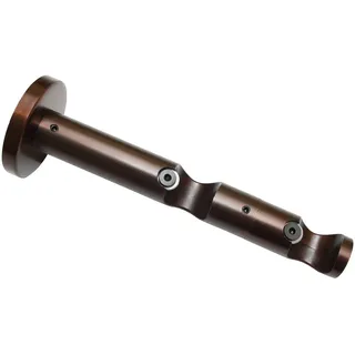 GARDINIA Doppel-Kombiträger mit Metallmontageplatte für / 20 mm, Bronze, 1 Stück