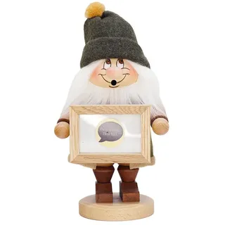 Christian Ulbricht GmbH Räuchermann Wichtel mit Bilderrahmen 29,5 cm beige