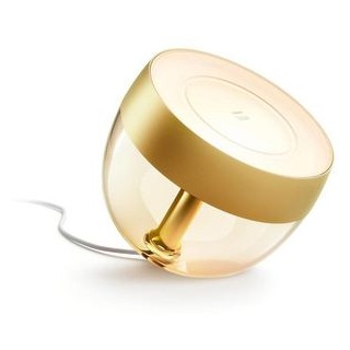 Philips Schreibtischlampe Hue Ambiance Iris gold, Standfuß, dimmbar, smart