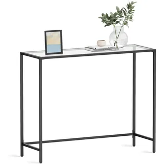 VASAGLE LGT026B01 Konsolentisch 100 x 30 x 75 tintenschwarz/transparent