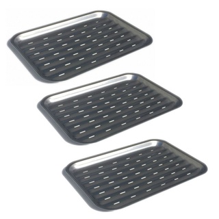 Grillfürst Grillschale 3x Grillfürst Grillpfanne / Grillschale Edelstahl 24 x 34 cm