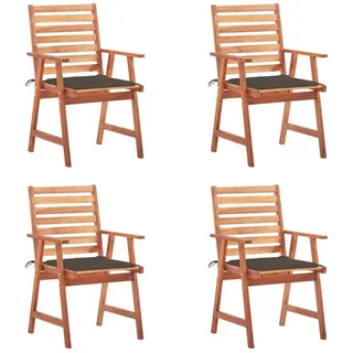 vidaXL Gartenstuhl 62 x 92 x 0 cm taupe 4 St.