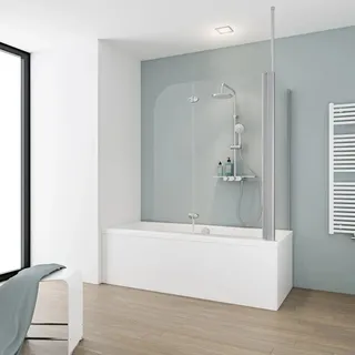 Schulte Badewannenaufsatz 2-tlg. 114,6 x 140 cm Grau