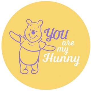 Komar Wandtattoo Winnie the Pooh My Hunny (1 St), Künstler: Disney, 125x125 cm (Breite x Höhe), rund und selbstklebend gelb|lila