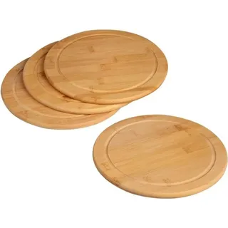KESPER Vesperteller rund Ø 25 cm beige/braun 4er Set