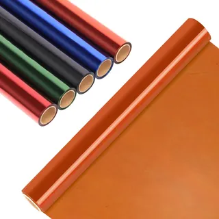 Glarks 1 Rolle 98.42FT X 15.74'' Cellophan Wrap Roll Transparent Orange Cellophan Wrap Papier Cellophan Roll Wrap Cellophan Taschen Geschenkkorb Wrap Cello Wrap