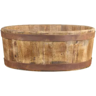 Chic Antique Grimaud alte Holzwanne, Ø 44 cm, H 17 cm, natur