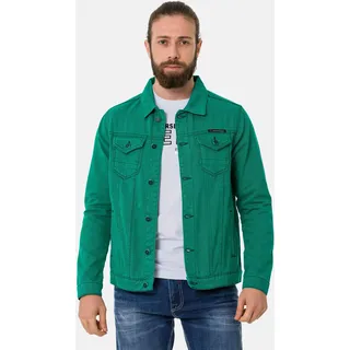 Jeansjacke CIPO & BAXX Gr. M, grün Herren Jacken Übergangsjacken mit aufgesetzten Brusttaschen