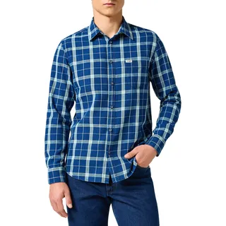 Wrangler - Hemd Herren - Regular Fit - Ls Shirt - Oxford Blue - M