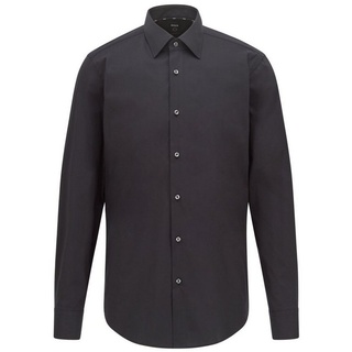 BOSS Businesshemd Regular-Fit Hemd aus elastischer Baumwoll-Popeline mit bügelleichtem Finish schwarz 40