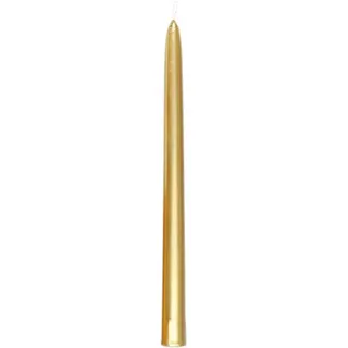 10er Pack Duni Spitzkerzen Gold Ø 2,2 cm h 26 cm, Brenndauer ca. 7,5 Std.