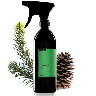 NAKURA® Duftspray und Lufterfrischer TANNEN - WALD Bio 500 ml - Natürliches Duftspray aus naturreinen ätherische Öle - Lufterfrischer Wohnung, Raumduft, Airspray, Wald Duft ohne Chemie