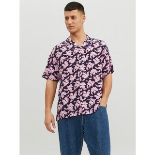 Jack & Jones Kurzarmhemd Florales Kurzarm Hemd Relaxed Fit Shirt JORLUKE 5529 in Rosa bunt|rosa M